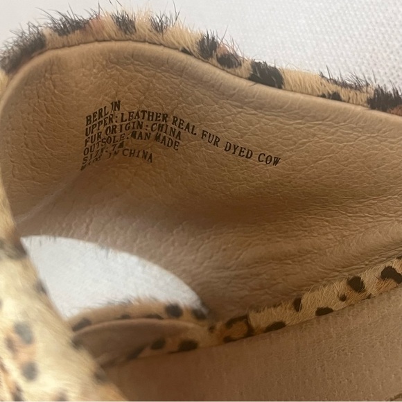 Matisse Berlin Leopard Print Mules Calf Hair Pointed Toe Size 7 - Picture 6 of 8